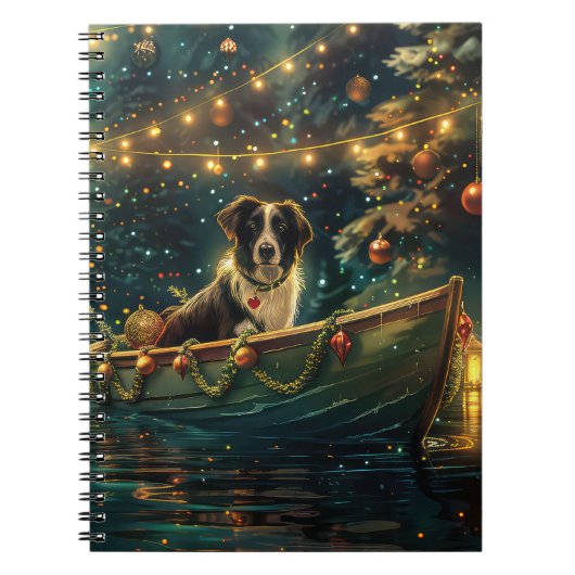 Border Collie kerstvakantie Notitieboek (Voorkant)