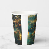 Border Collie kerstvakantie Papieren Bekers (Rechts)