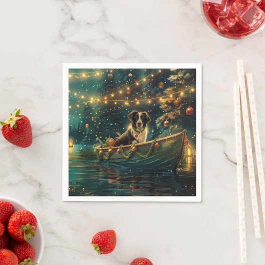 Border Collie kerstvakantie Servet (Insitu)