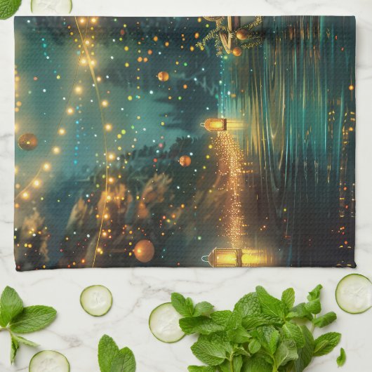 Border Collie kerstvakantie Theedoek (Gevouwen)