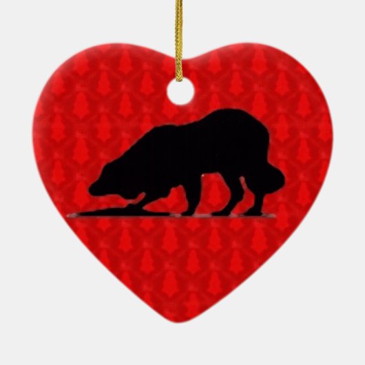 Border Collie kerstversiering Keramisch Ornament (Achterkant)