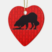 Border Collie kerstversiering Keramisch Ornament (Links)