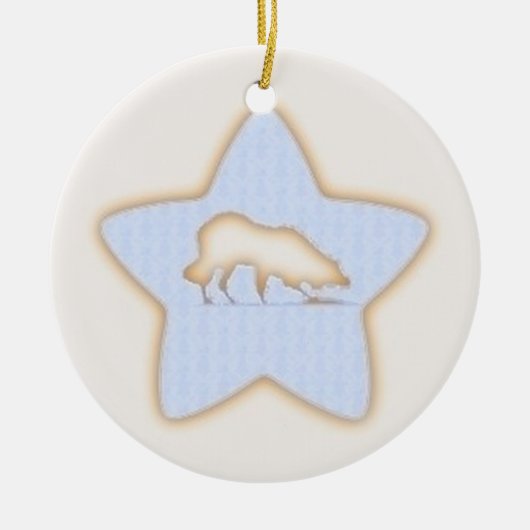 Border Collie kerstversiering Keramisch Ornament (Voorkant)