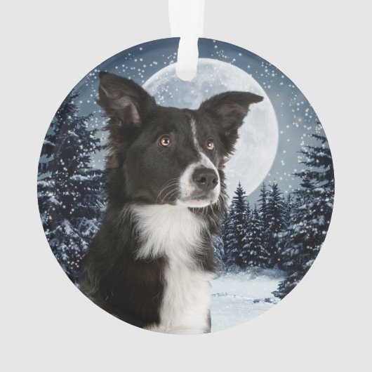 Border Collie kerstversiering Ornament (achterkant)