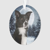 Border Collie kerstversiering Ornament (voorkant)