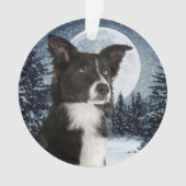 Border Collie kerstversiering Ornament (voorkant)