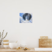 Border Collie kijkt van bovenaf Poster (Keuken)