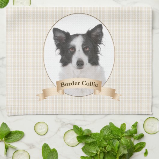 Border Collie Kitchen Towel Theedoek (Gevouwen)