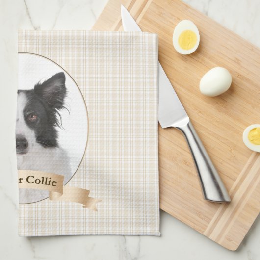 Border Collie Kitchen Towel Theedoek (Quarter Fold)