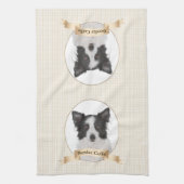 Border Collie Kitchen Towel Theedoek (Verticaal)