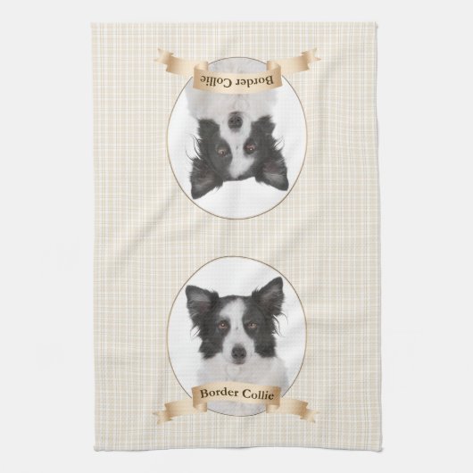 Border Collie Kitchen Towel Theedoek (Verticaal)
