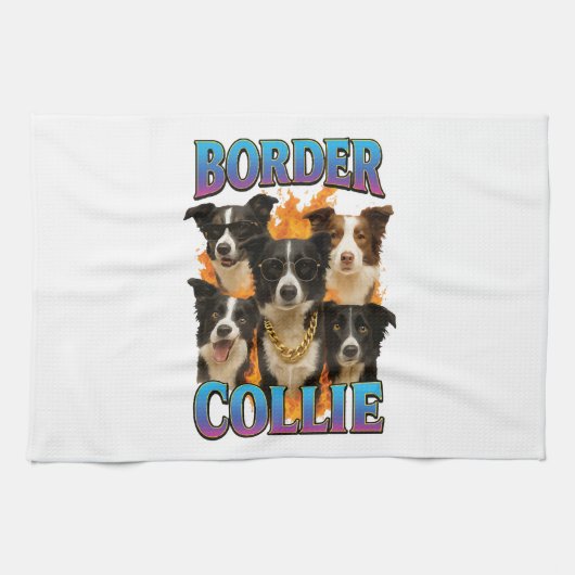Border Collie Kopie Theedoek (Horizontaal)