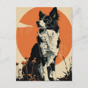 Border Collie kunst Briefkaart