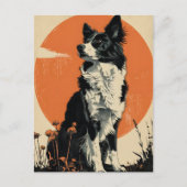 Border Collie  kunst Briefkaart (Voorkant)