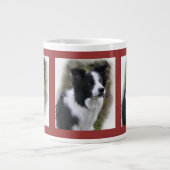 Border Collie Kunst Grote Koffiekop (Voorkant)