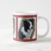 Border Collie Kunst Grote Koffiekop (Rechts)