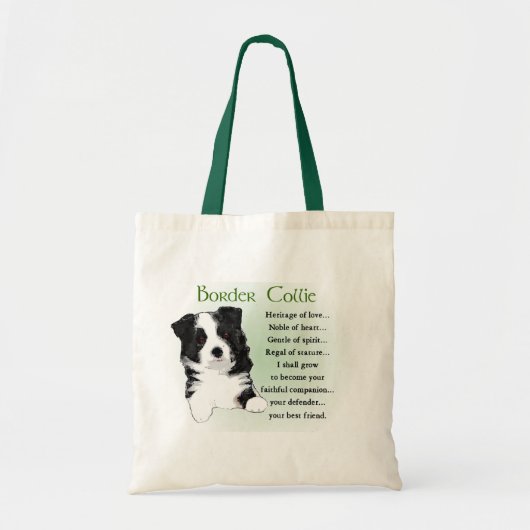Border Collie Kunstcadeaus Tote Bag (Voorkant)