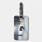 Border Collie Laat het sneeuwen Kerstmis Bagagelabel (Achterkant verticaal)