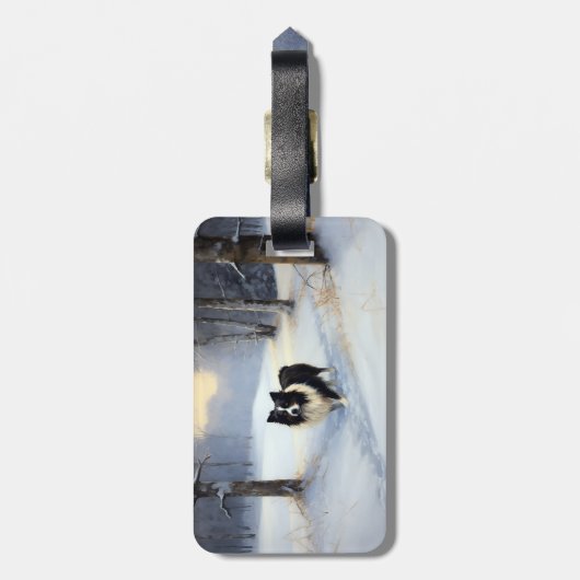 Border Collie Laat het sneeuwen Kerstmis Bagagelabel (Achterkant verticaal)