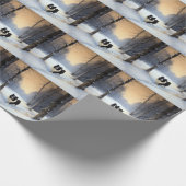 Border Collie Laat het sneeuwen Kerstmis Cadeaupapier (Hoek)