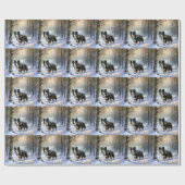 Border Collie Laat het sneeuwen Kerstmis Cadeaupapier (Vlak)