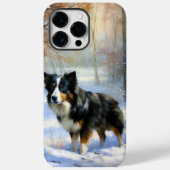 Border Collie Laat het sneeuwen Kerstmis Case-Mate iPhone Case (Achterkant)