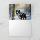 Border Collie Laat het sneeuwen Kerstmis Kaart (Binnen)