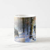 Border Collie Laat het sneeuwen Kerstmis Koffiemok (Center)