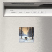 Border Collie Laat het sneeuwen Kerstmis Magneet (Insitu (Vaatwasser))