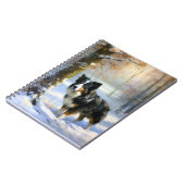 Border Collie Laat het sneeuwen Kerstmis Notitieboek (Linkerzijde)