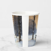 Border Collie Laat het sneeuwen Kerstmis Papieren Bekers (Links)