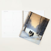 Border Collie Laat het sneeuwen Kerstmis Planner (Display)