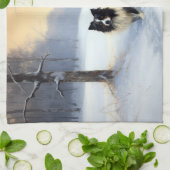 Border Collie Laat het sneeuwen Kerstmis Theedoek (Gevouwen)