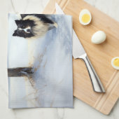 Border Collie Laat het sneeuwen Kerstmis Theedoek (Quarter Fold)