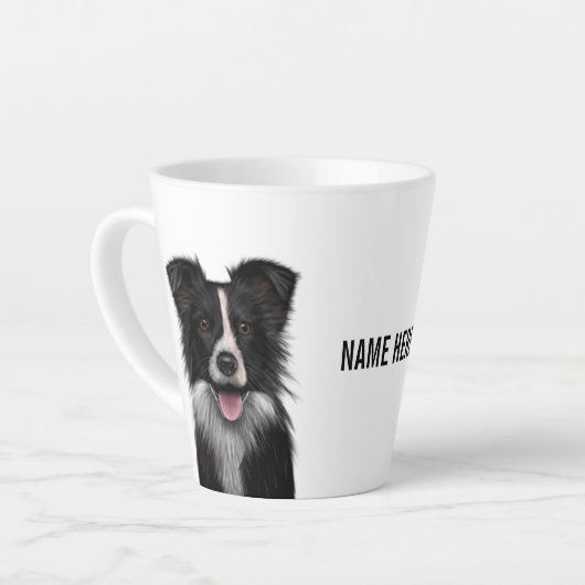 Border Collie Latte Mok (Linkerhoek)