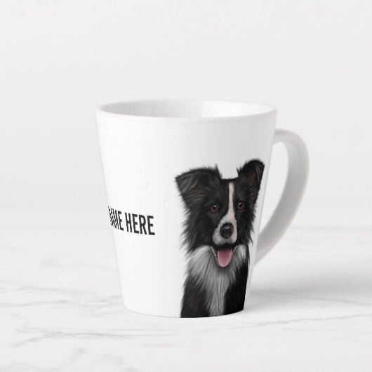 Border Collie Latte Mok (Rechterhoek)