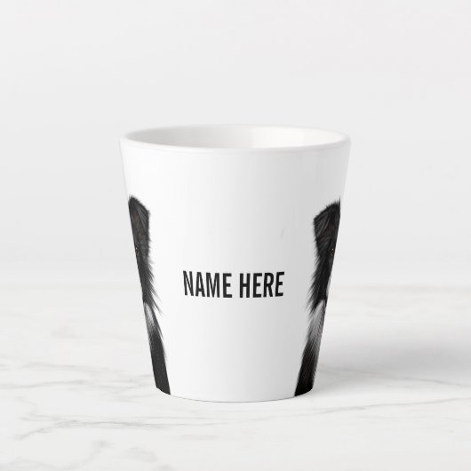 Border Collie Latte Mok (Voorkant)