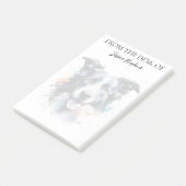 Border Collie Liefhebber Geborduurde Hond Post-it® Notes (Schuin)