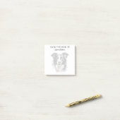 Border Collie Liefhebber Geborduurde Hond Post-it® Notes (Op bureau)