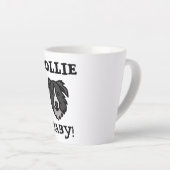Border Collie Liefhebber Trots Cute Hond Design Latte Mok (Rechterhoek)