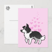 Border Collie Love Briefkaart (Voorkant / Achterkant)