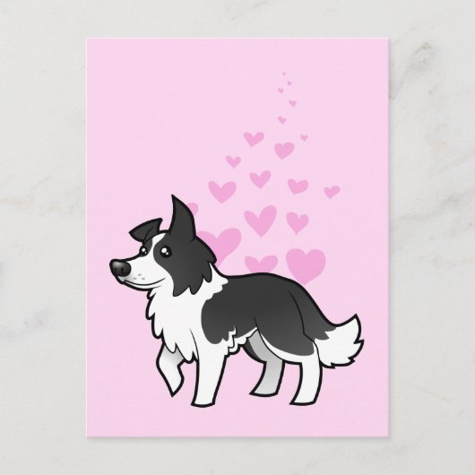 Border Collie Love Briefkaart (Voorkant)