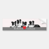 Border Collie Love Bumpersticker (Voorkant)