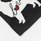 Border Collie Love Fleece Deken (Hoek)