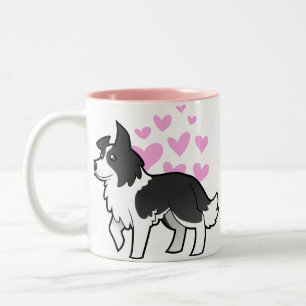 Border Collie Love Tweekleurige Koffiemok