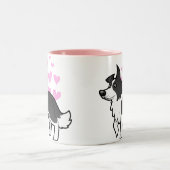 Border Collie Love Tweekleurige Koffiemok (Center)