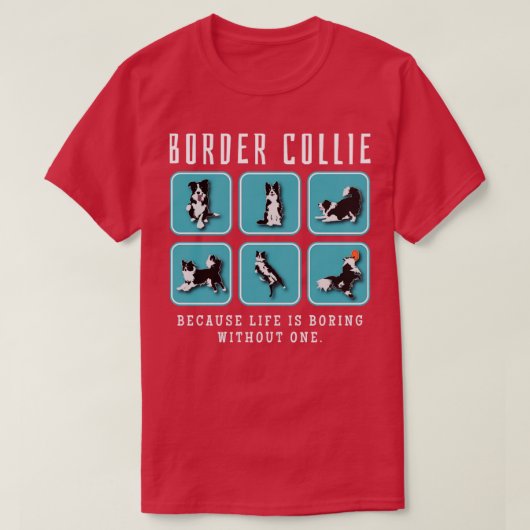 Border Collie Lover Gift T-shirt (Design voorkant)