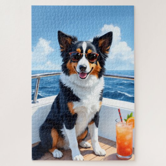 Border Collie Luxe Jachtscene Legpuzzel (Verticaal)