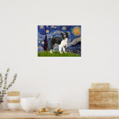Border Collie (M) - Sterrennacht Poster (Keuken)
