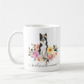 Border Collie Ma Floral Coffee Mok (Links)